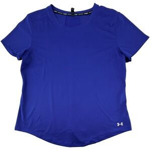 Under Armour Womens XL Blue Athletic T Shirt Short Sleeve Running Workout Top